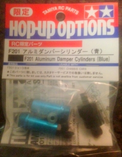 Picture of Tamiya F201 Aluminum Damper Cylinders (Blue) 53566 OP.566