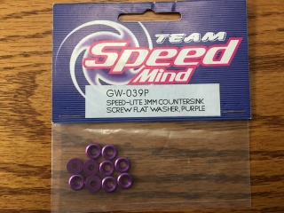 Picture of Speed Mind GW-039P Spee-Lite 3mm Countersink Screw Flat Washer Purple