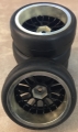 Picture of Take-Off 24mm Slicks with Inserts on Speed Mind BS Mech Wheel 24mm 0 Offset Black For 1/10 Touring GT908B